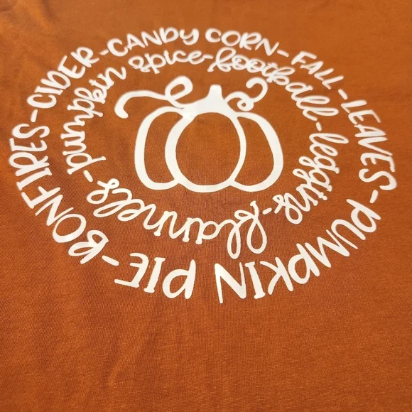 Women's Fall Theme Pumpkin Shirt Size Medium - Picture 4 of 8